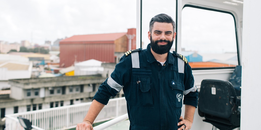 Justin Brunenkant on the Africa Mercy in Guinea, West Africa. ©Mercy Ships, credit/ Lara Arkinstall