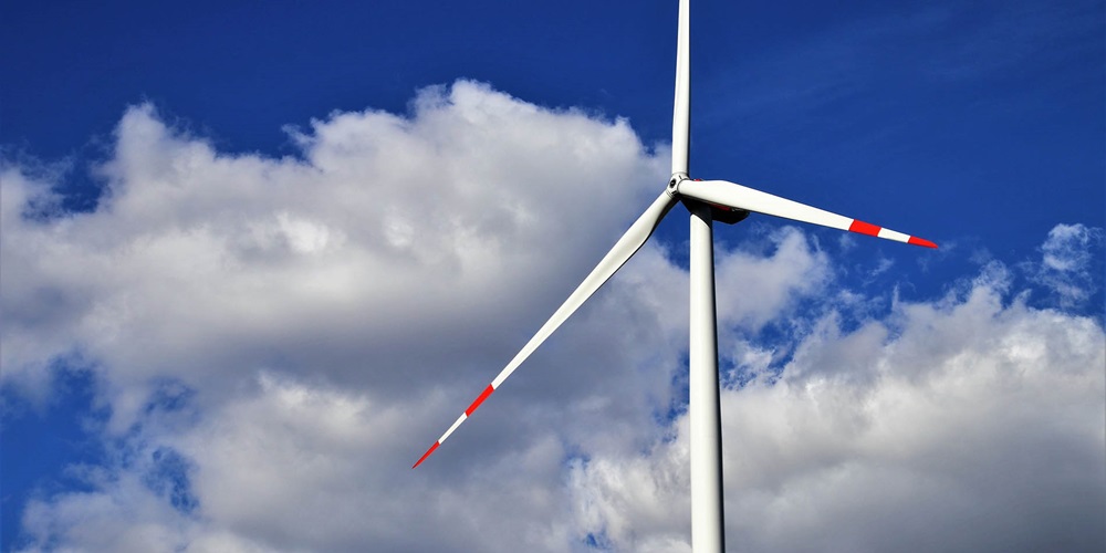 A single wind turbine.