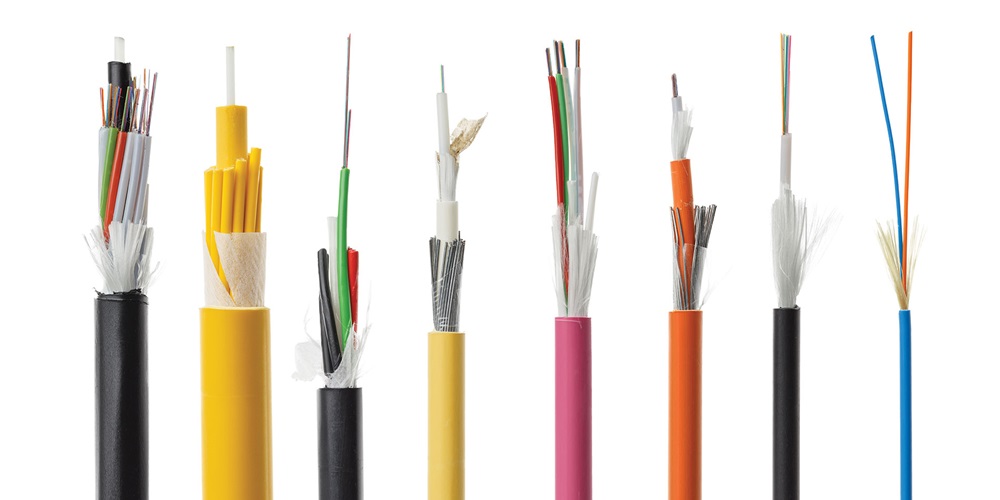 Image of various types of fiber optic cables. Shutterstock / Artush