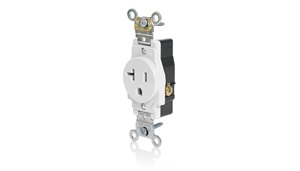 Leviton's UL-Listed, 250V, Tamper-Resistant Single Receptacle