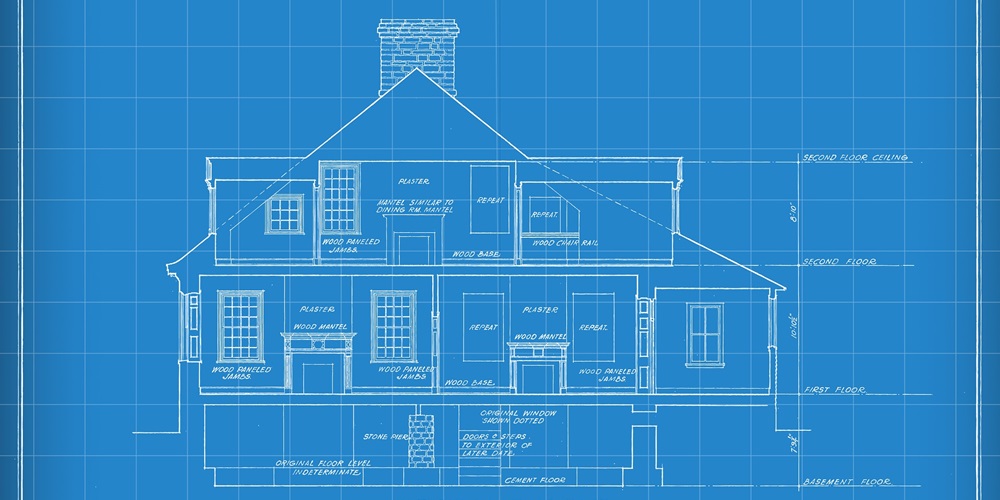 Blueprint of a typical two-story house