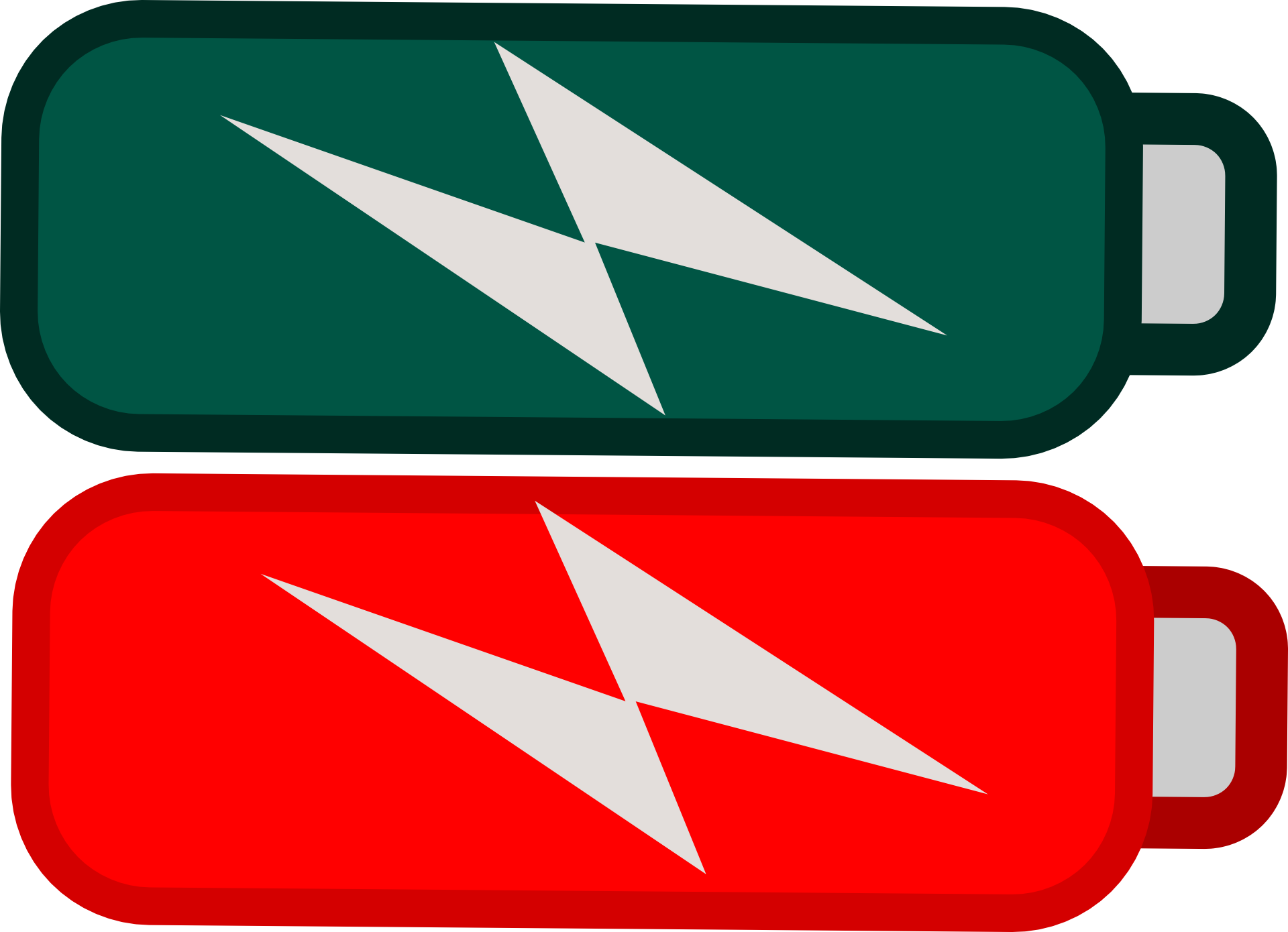 battery-154649.png Illustration of 2 batteries, one red and one green