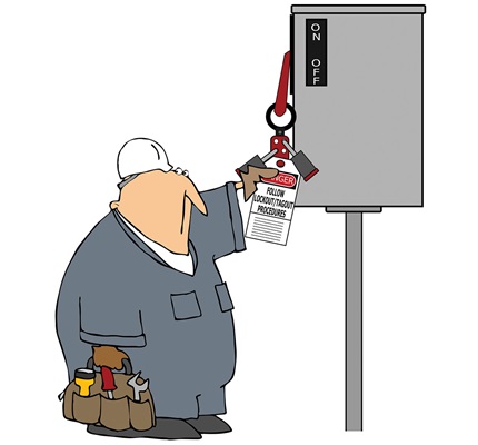 Lock It Out: Follow lockout/tagout procedures to establish an electrically safe work condition