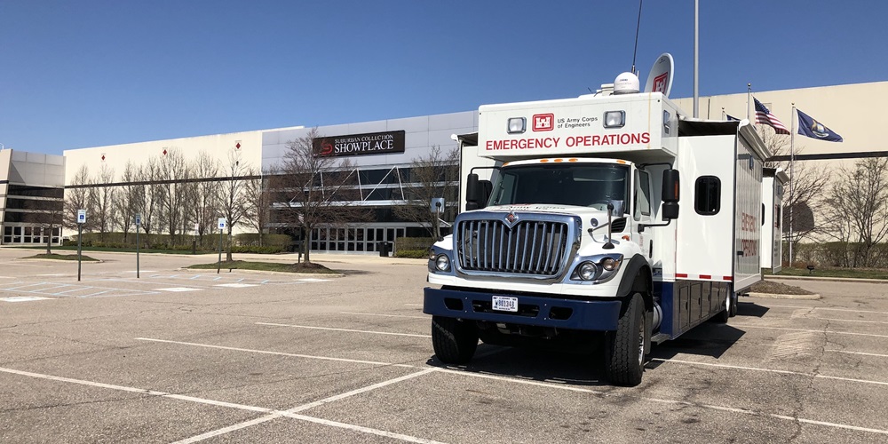 Suburban ambulance truck.