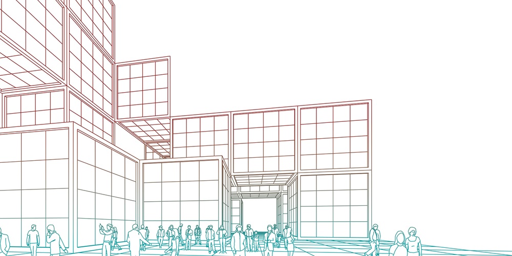 Sketches of modular construction.