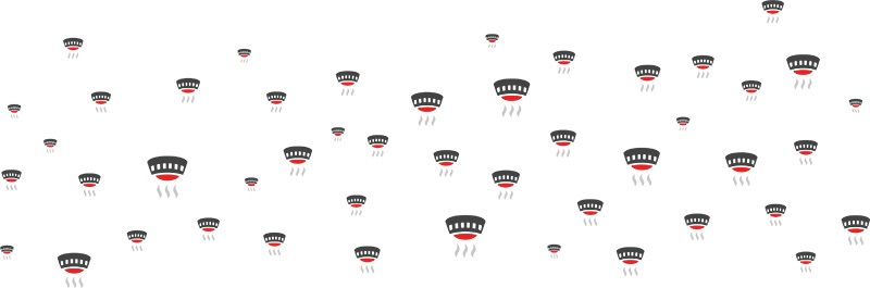 smoke detectors on a white background