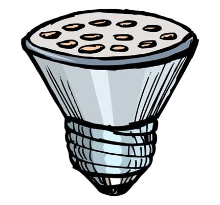 LED Downlights Looking Up