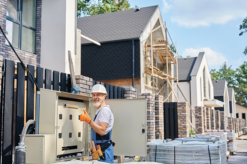 man working on electrical equipment