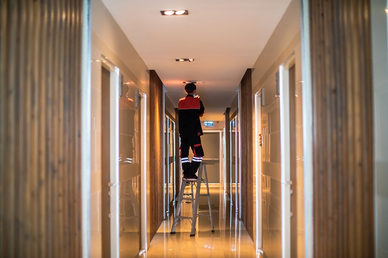 man on a ladder