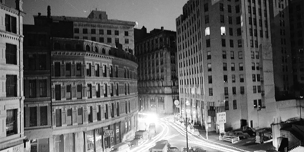Downtown Boston during the 1965 blackout / Boston Public Library