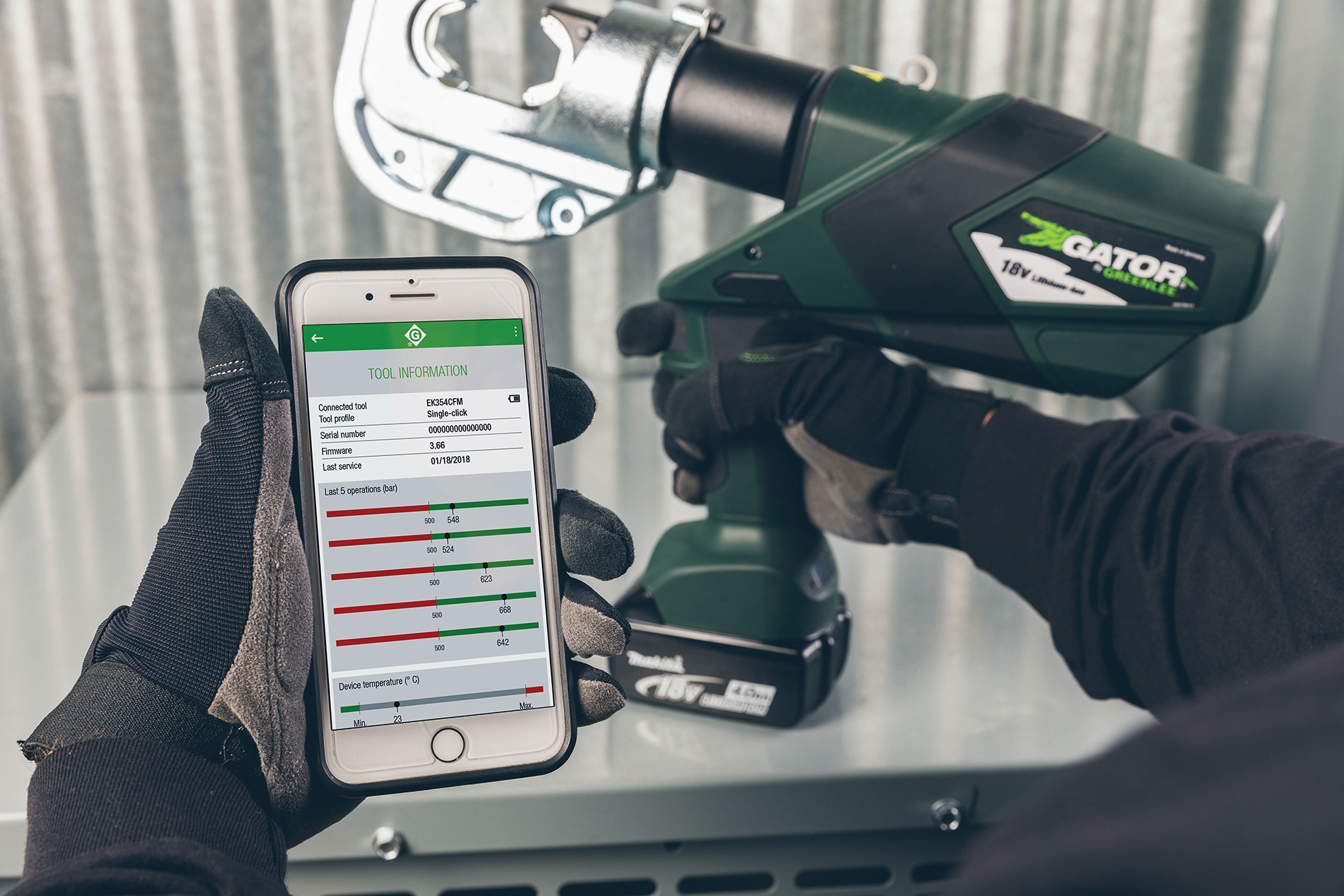 0219_New_Greenlee.jpg Greenlee's i-press Battery Tool-Monitoring App