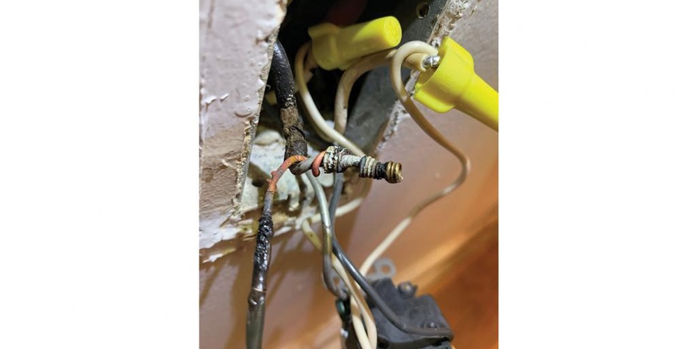 Melted wires. Image by Richard P. Bingham.