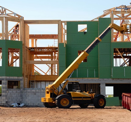 House building project in progress