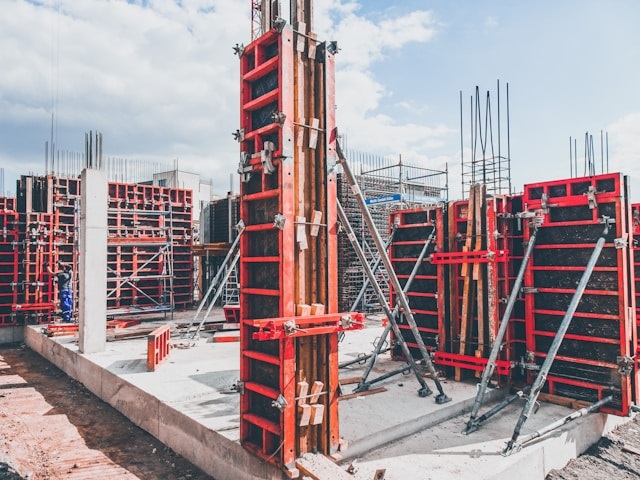 A building under construction. Construction of data centers, power and manufacturing is booming in Louisiana in particular.