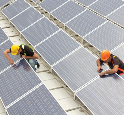 EC Installs Solar On The Home Front 