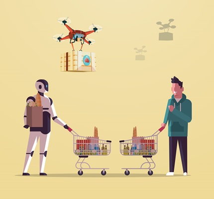 Paper, Plastic or Robots? Grocery stores enter  the world of automation
