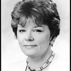 A black-and-white photograph of a woman, Denise Norberg-Johnson. Image by Denise Norberg-Johnson.