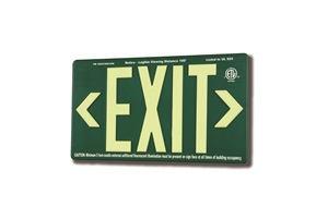Exit sign.