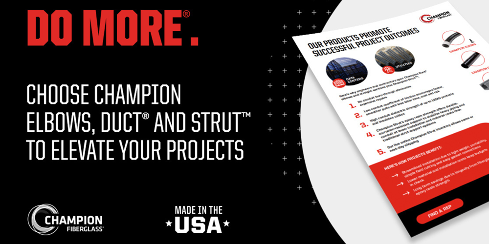 Champion Fiberglass sponsored. Do More.
