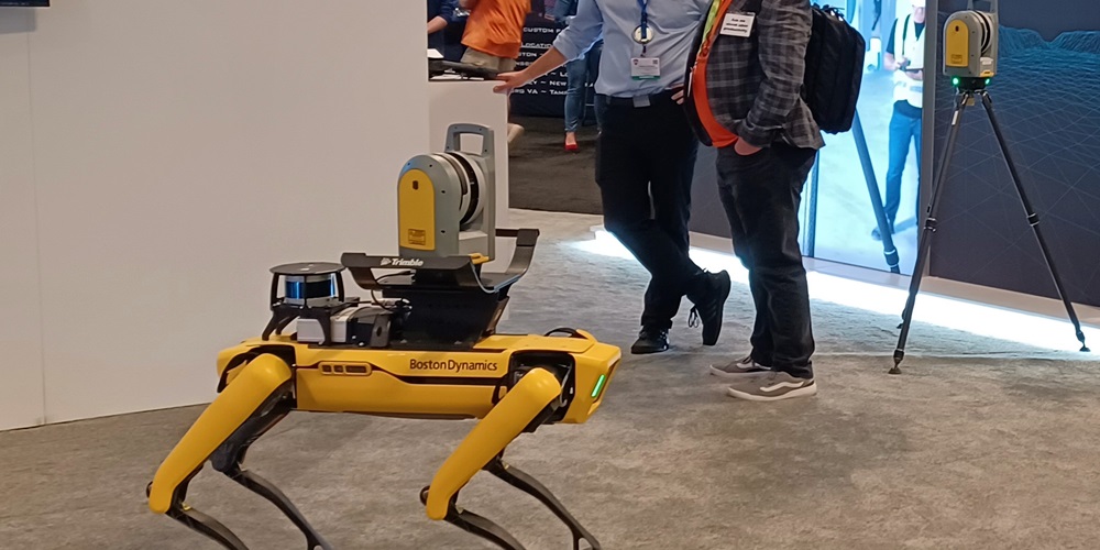 Trimble's robot "Spot" at NECA 2021 Nashville | Colleen Beaty