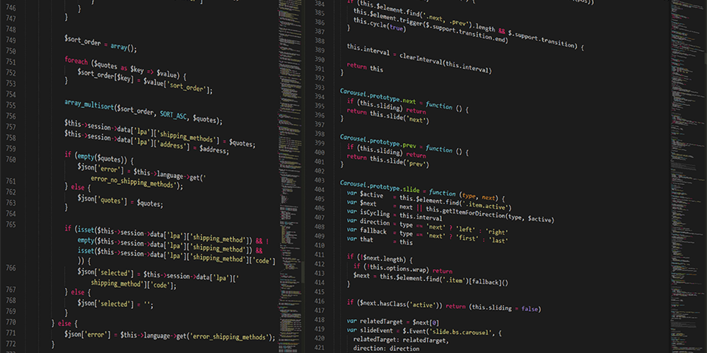 HTML code programming.