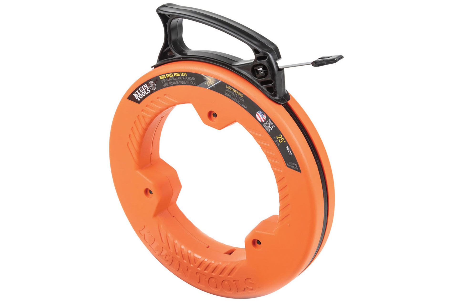 Klein Tools’ 56335 1/4-in.-wide spring steel fish tape
