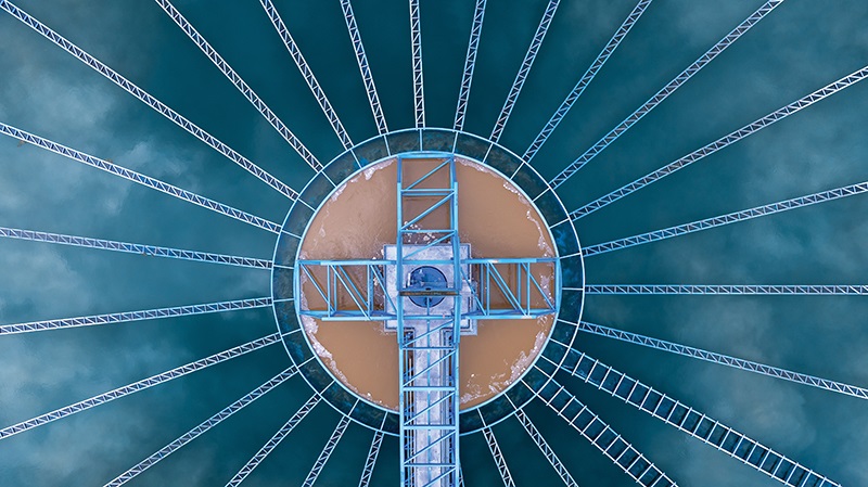 wastewater facility from above