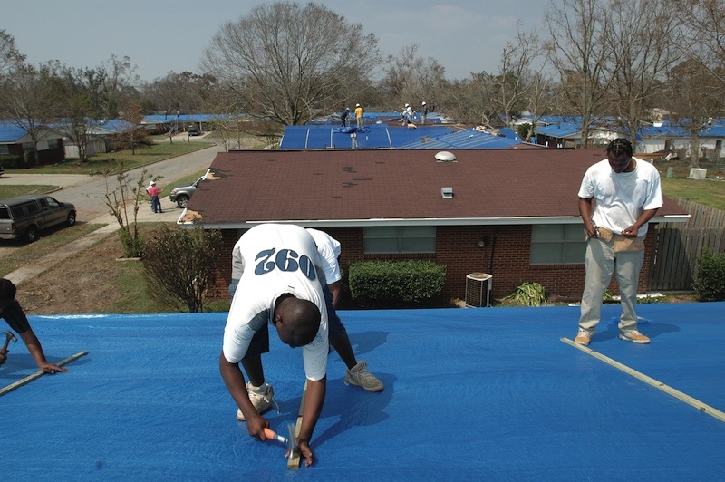 Reconstruction after Hurricane Katrina. Photo by FEMA