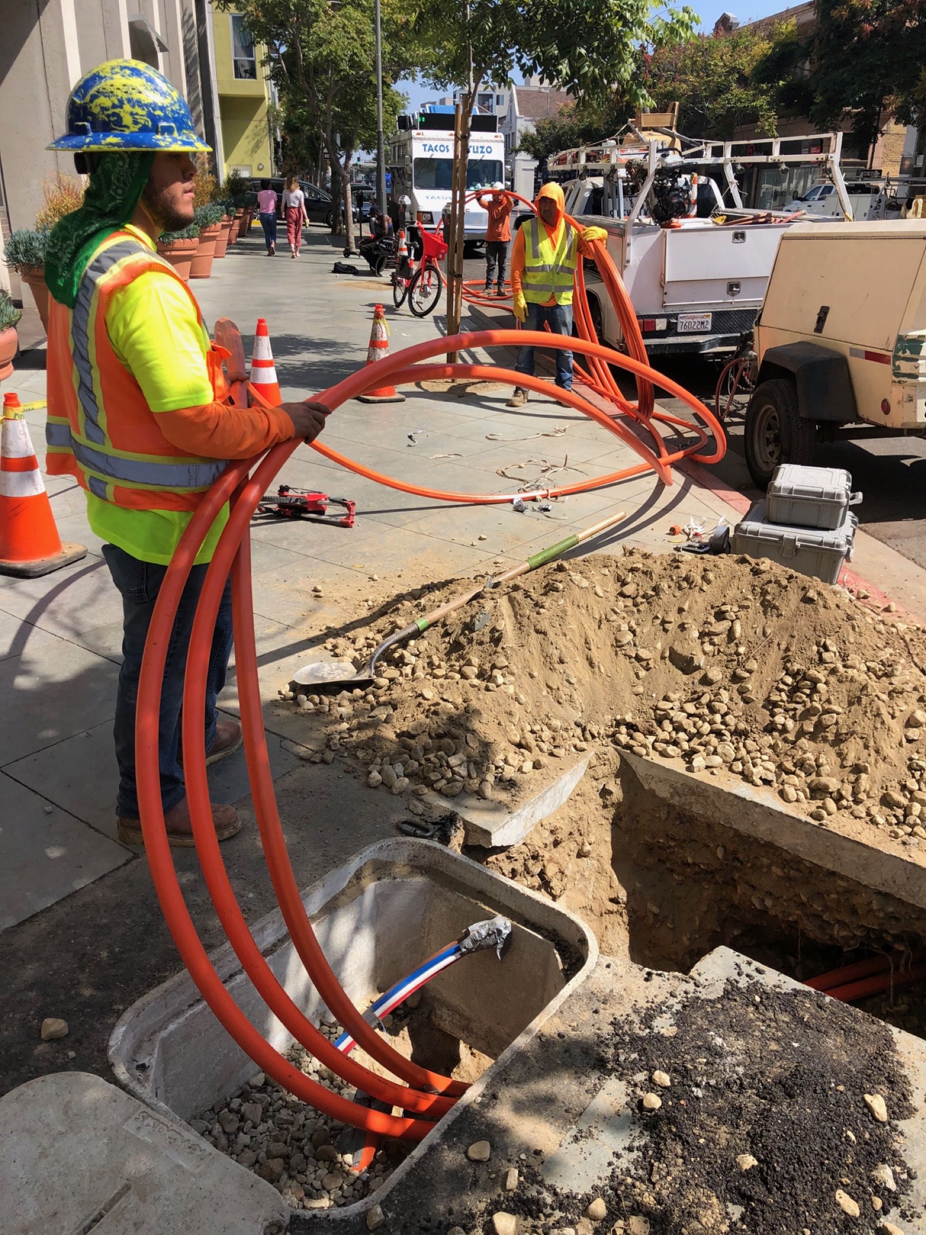 Fiber Optic Construction. Photo by Jim Hayes.
