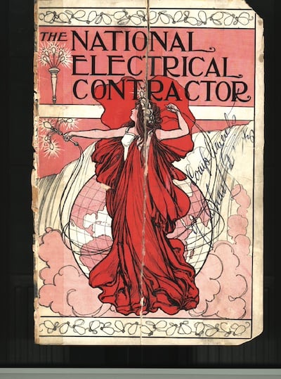 First cover of the National Electrical Contractor magazine, 1901