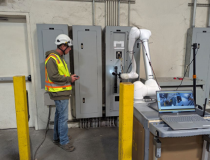 Robots operated by electricians can reduce workers' exposure to arc flash hazards at breaker panels
