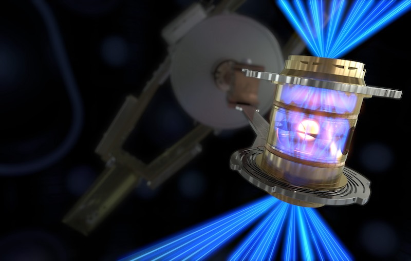 Lasers in the fusion reactor driving the reaction. Source: Lawrence Livermore National Laboratory