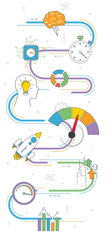 graphics connected over a line