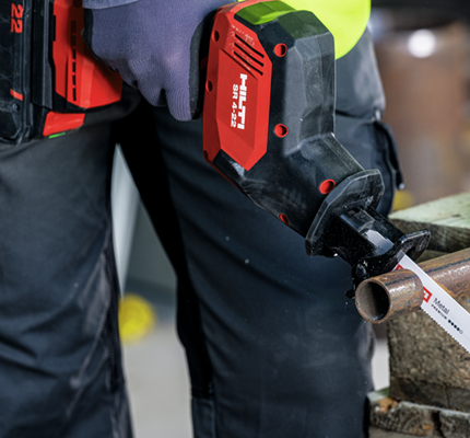 Hilti's SR 4-22 One-handed reciprocating saw