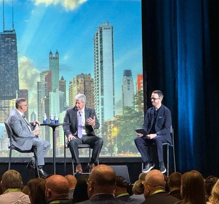 David Long and International President Cooper at NECA 2025 Chicago