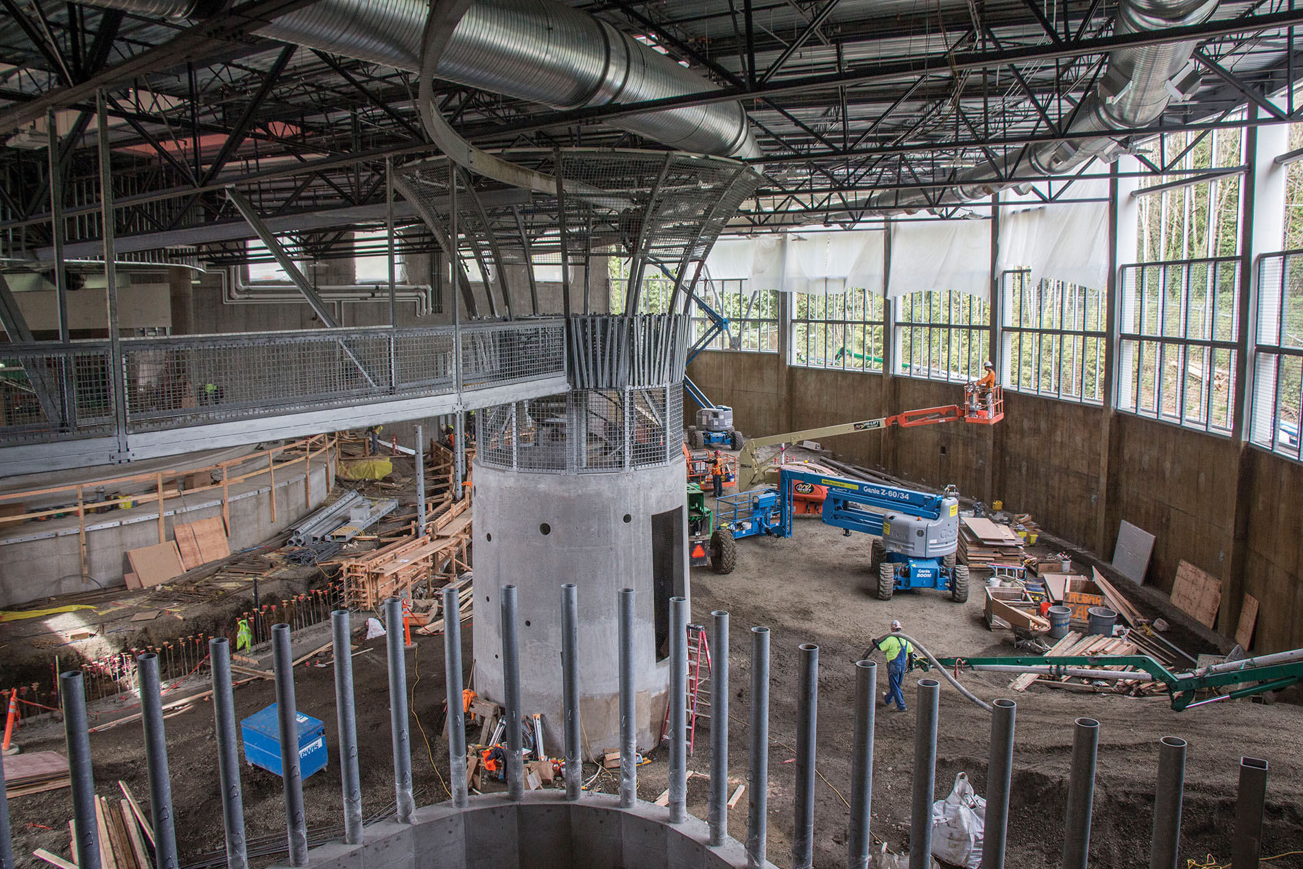 Forest Hall just months from completion at the Oregon Zoo’s Elephant Lands habitat. Credit: Oregon Zoo / Michael Durham
