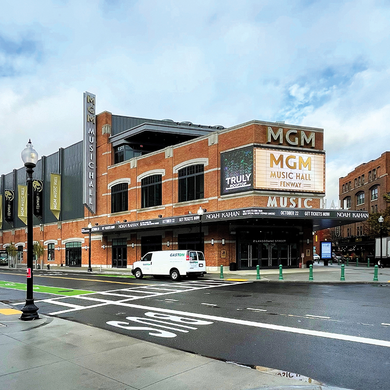 The outside of MGM Music Hall at Fenway. Photo by MGM Music Hall at Fenway/Gaston Electrical.
