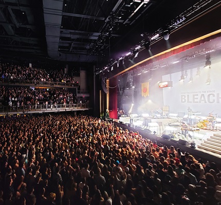 A recent performance at the new MGM Music Hall at Fenway, where high-tech lighting and controls were installed by Gaston Electrical