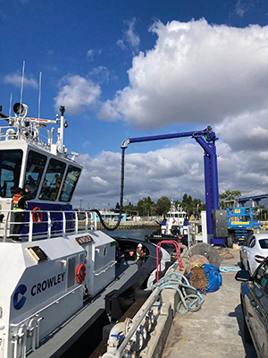 charging for electric tugboat