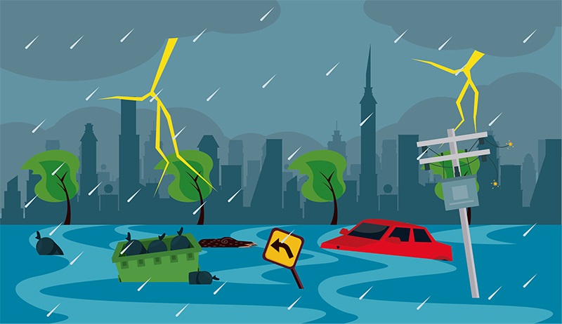 flood in a storm