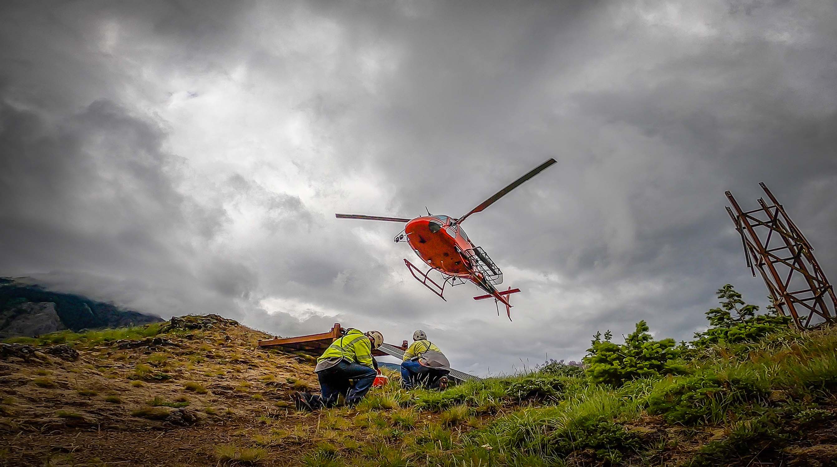 landing helicopter