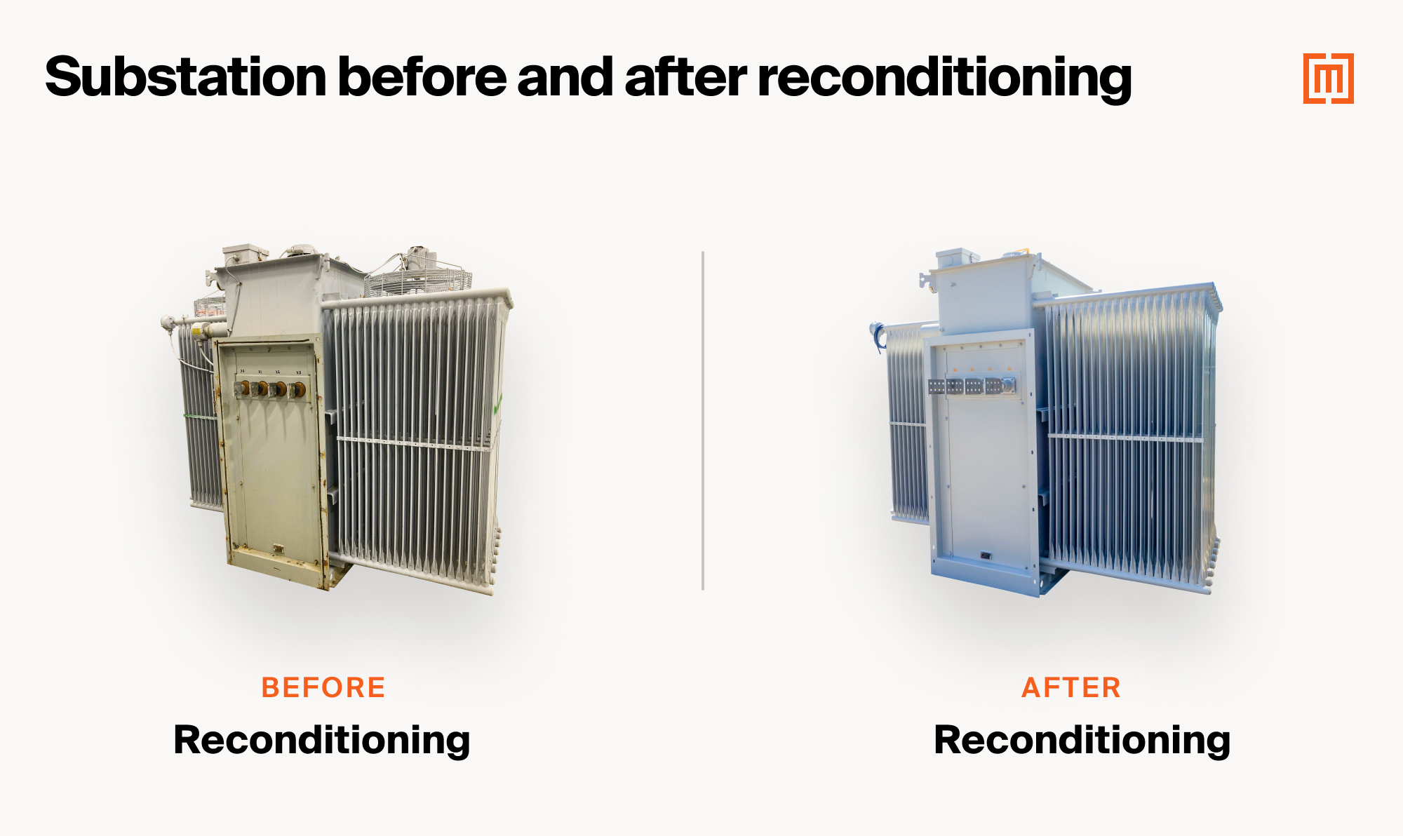 Maddox sponsored content - Substation before and after reconditioning