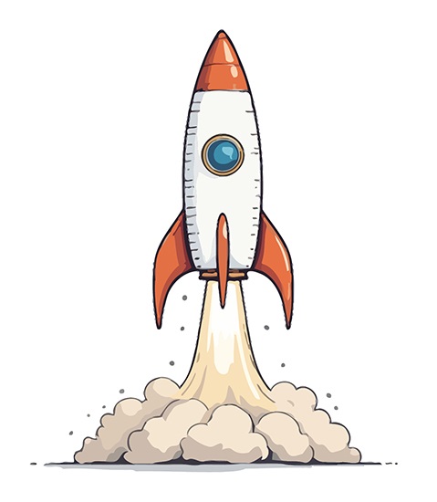 An illustration of a space rocket taking off, visually representing bidding takeoff for an estimation. | After finishing the bid notes, it is time to perform the takeoffs (counts) of items your vendors may need to prepare quotations for the project.