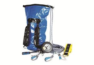 A blue rescue kit. Image by FallTech.