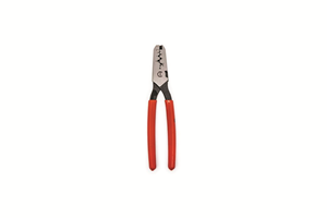 Wire crimper with red handles. Image by Crescent Tool.