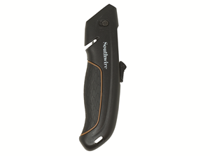 Black and brown retracted utility knife. Image by Southwire Tools.