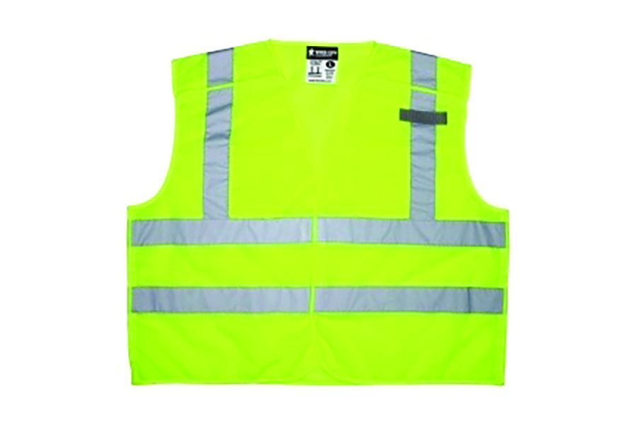 Yellow reflective vest. Image by MCR Safety.