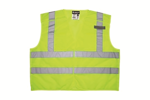 Yellow reflective vest. Image by MCR Safety.