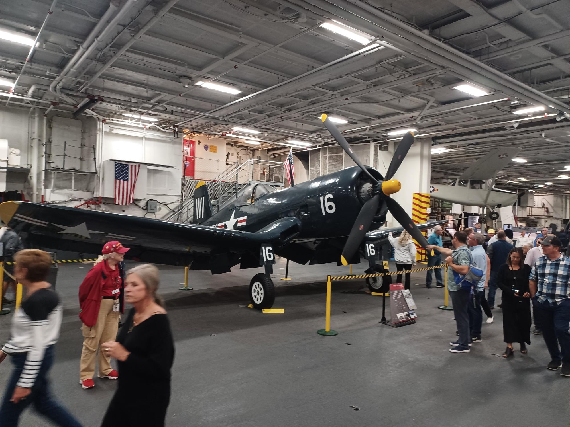 Attendees got a close look at numerous historical planes such as this F4U-4 Corsair. 