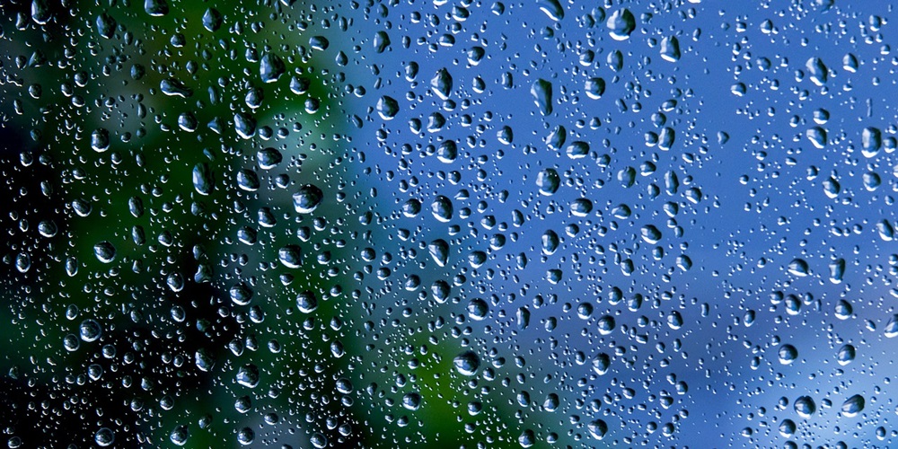 raindrops on glass